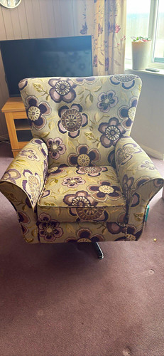 Floral upholstered accent - upholstered,