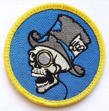 USAF US Air Force 492nd FGS Madhatters Skull Round Morale Patch