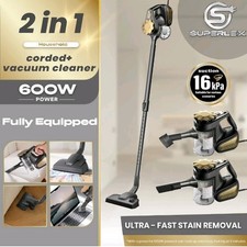 SUPERLEX 2-in-1 Upright &Handheld Vacuum Cleaner Bagless Stick Carpet Hoover RED