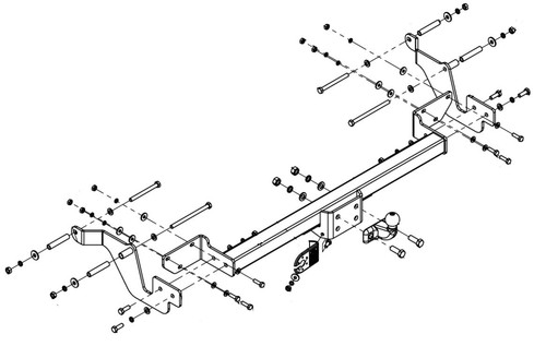 Swan neck tow bar for - swan,