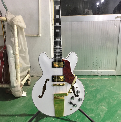 Custom white semi hollow - white,