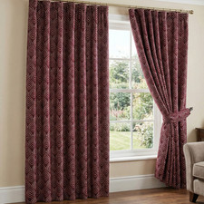 Jacquard Pencil Pleat Blackout