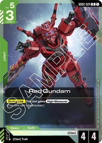 Red gundam gd02 024 dual - gd02-024,