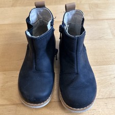 Clark’s Infant Girls Navy Nubuck Zip Boots Size 5.5G