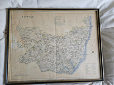 antique map of suffolk T L