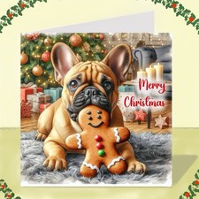 French Bulldog Dog Christmas Card