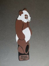 Leather BOOKMARK Panda Shaped WHIPSNADE WILD ANIMAL PARK 