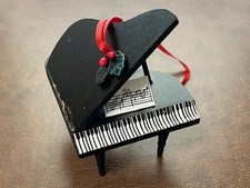 Vintage Black Wood Baby Grand