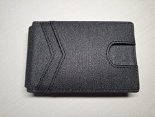 Grey Faux Leather Bifold Card Wallet ID Holder Bag