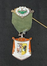 1912 Masonic Stewards Jewel Silver Hallmarked Antique