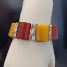 Sterling Silver Amber Look