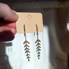 BNWT Gold Leaf Vine Hanging Dangle Earrings Fairy Boho Bohemian Gift Fish Hook