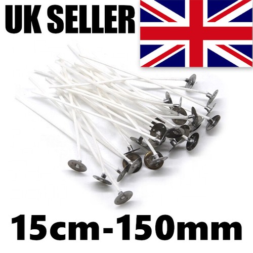 150mm pre waxed candle wicks - waxed,