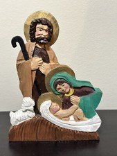 Vintage Wood Carved Nativity