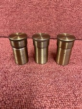 Three vintage microscope brass