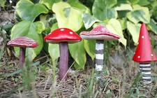 Red Mushroom Ornaments Garden