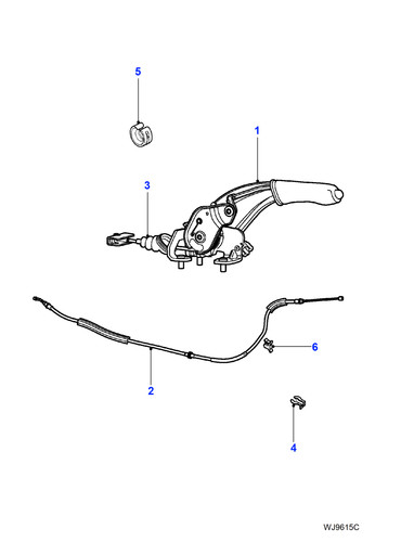 Jaguar genuine parkbrake cable - genuine,