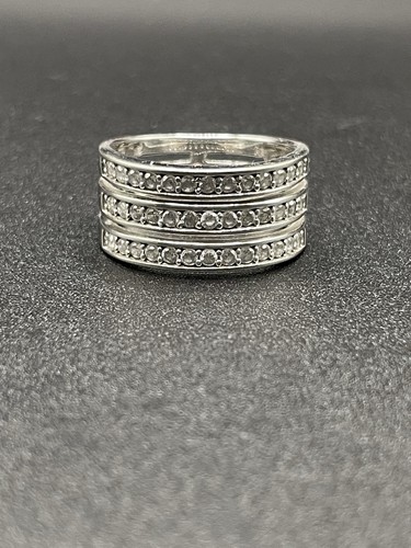 Diamonique triple row sterling - diamonique,