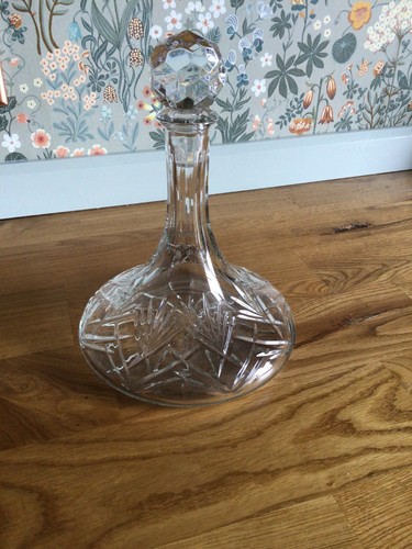 Crystal glass ships decanter - glass,