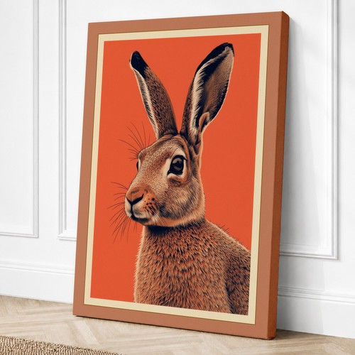 Portrait hare botanical - of, a