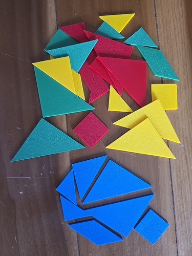 Tangram pieces full sets - tangram, (4