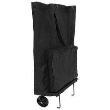  Black Portable Shopping Trolley Bag: Wheeled Large Capacity Grocery Bag -