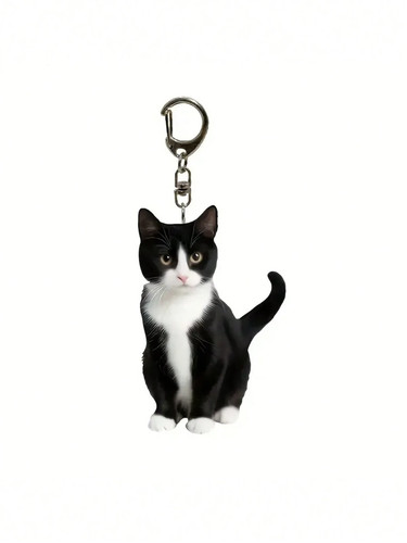Black and white tuxedo - white,