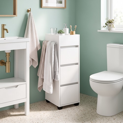 Slim bathroom floor - slim, cabinet