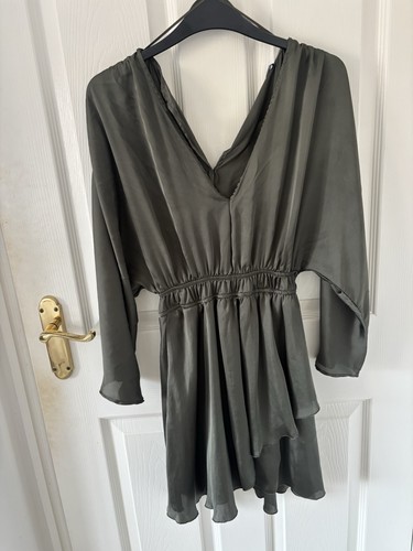 Zara olive green light satin - light,