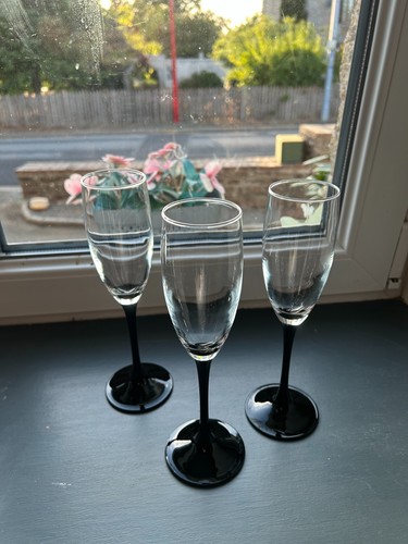 Black stem wine - wine, glasses