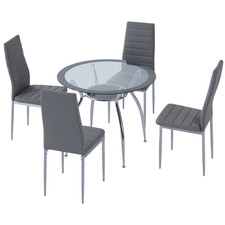 HOMCOM Round Dining Table Set