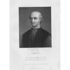 DONATO BRAMANTE Italian renaissance Architect - Antique Print 1837