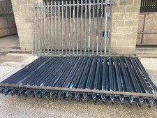 6 Palisade Security Fence Panels Each 10' Long x 6'6" High All Sound  No Vat