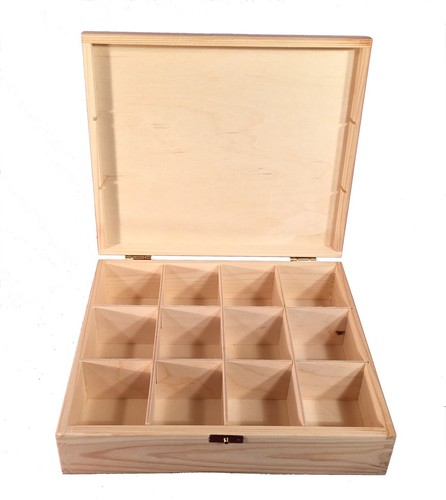 Large wooden tea box - box, 12