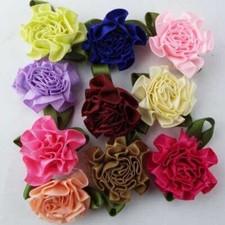 Satin Ribbon Flower Rose 30mm