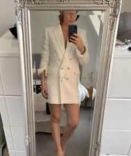 Zara White Blazer Dress Size XS Fits UK 8 