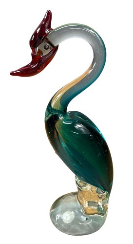 Art glass in - art, heron