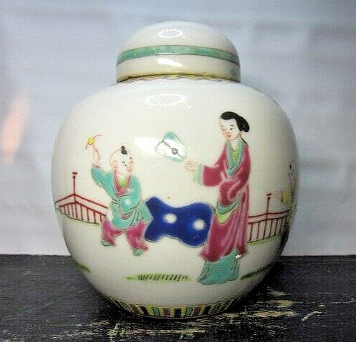 Chinese ginger jar lidded hand - chinese,