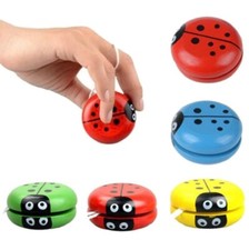 Ladybird Wooden YOYO Kids Toy Bug Ladybug Cartoon Creative Gift UK Seller