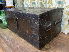 Antique Iron Bound Storage