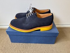 Mark McNairy Suede Plain Vamp Gibson Loafer Mens US 9 UK 8 EU 42 Navy Yellow