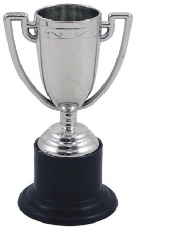 Mini gold silver trophy medals - silver,