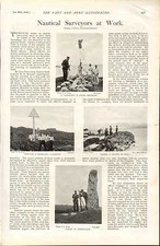 1899 BOER WAR ~ NAUTICAL SURVEYORS FLAG STAFF THEODOLITE STATIONS CAPT MAXWELL