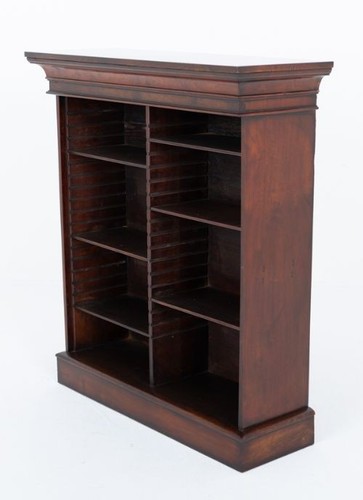Georgian open bookcase - open,