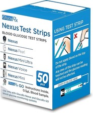 GlucoRx Nexus Test Strips | Blood Glucose Test Strips | 50 Strips