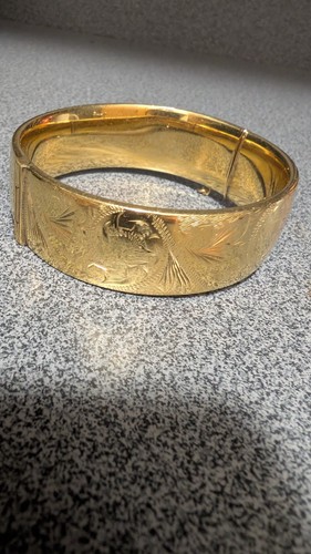 Vintage 9ct rolled gold bangle - vintage,