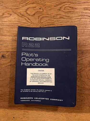 Robinson r22 poh - r22,