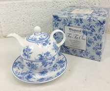 Whittard of Chelsea Tea For One Fine Bone China Teapot, Cup & Saucer Boxed