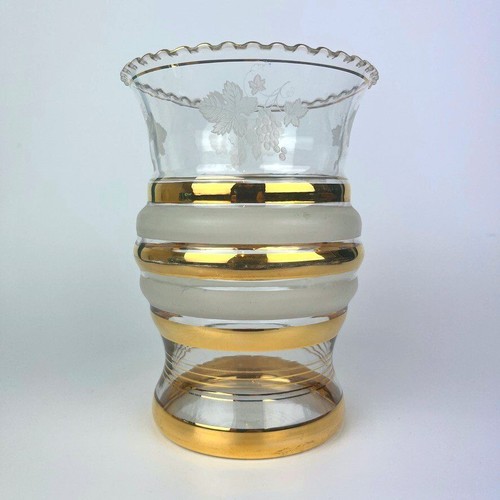 Vintage clear glass flower - clear,