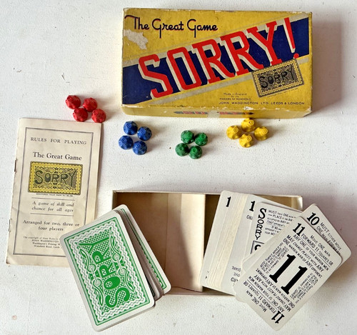 C1950 sorry board game - c1950,